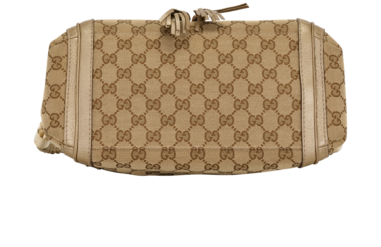 Bella Flap Satchel, &pound;280, Handbags, Beige, Canvas, Top view